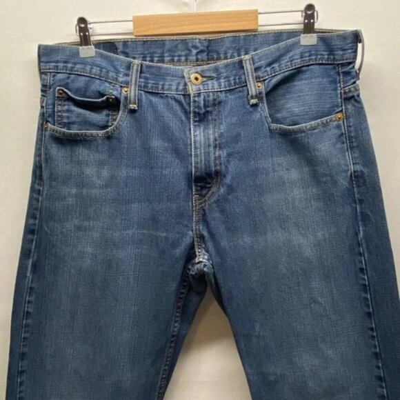 Levi's 569 Jeans Men's 34x30 Blue Drk Wash Loose Fit Straight Leg LEVI Denim GUC - Picture 2 of 12